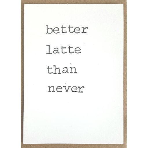 [PBM010] Better latte than never