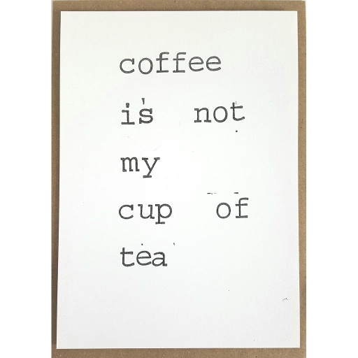 [PBM019] Coffee is not my cup of tea