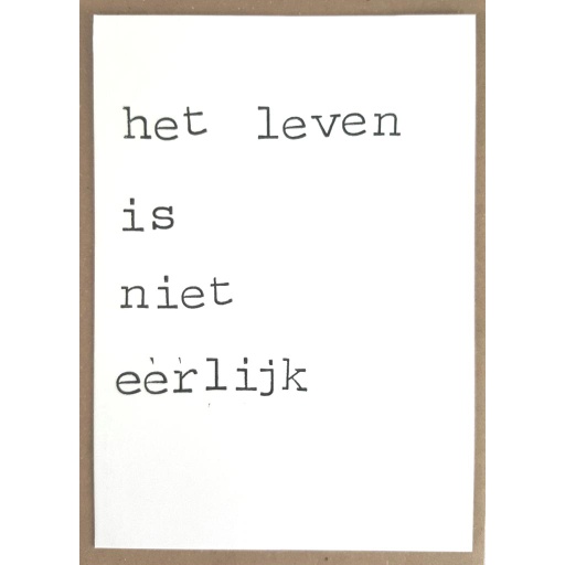 [PBM064] Het leven is niet eerlijk