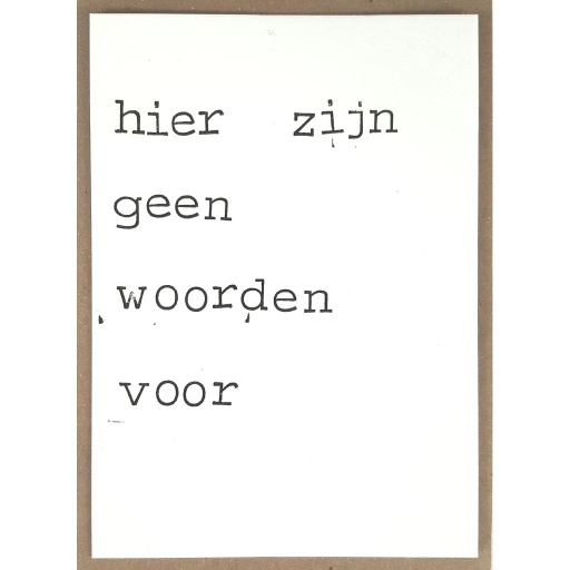 [PBM072] Hier zijn geen woorden voor