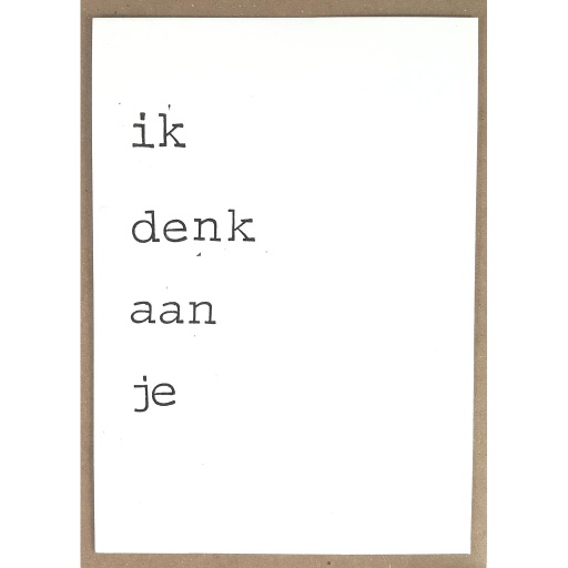 [PBM092] Ik denk aan je