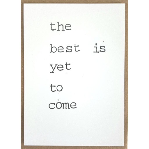 [PBM184] The best is yet to come