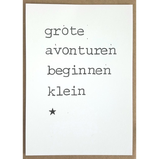 [PBM049] Grote avonturen beginnen klein