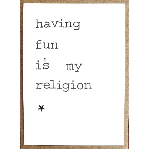[PBM056] Having fun is my religion