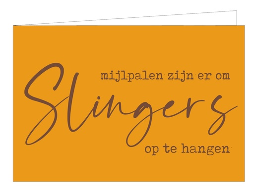 [WM123] Mijlpalen zijn er om slingers op te hangen(KOPERFOLIE)