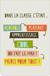 [NQFR031] Dans la classe c'était agréable plaisant …..
