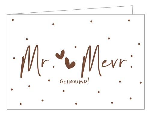[WM144] Mr. en Mevr. getrouwd (KOPERFOLIE)