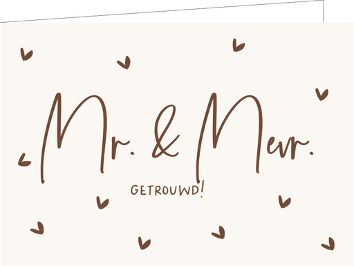 [WM144] Mr. en Mevr. getrouwd (KOPERFOLIE)