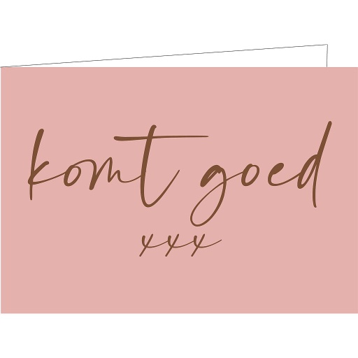 [Wm149] Komt goed xxx (KOPERFOLIE)