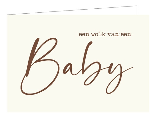 [WM152] Een wolk van een baby (KOPERFOLIE)