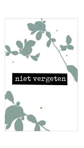 [NQ061] Niet vergeten...