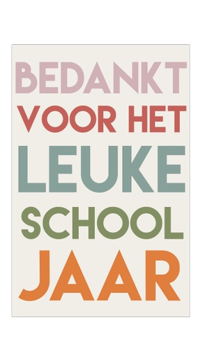[NQE074] Bedankt voor het leuke schooljaar