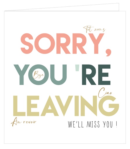 [CAM221] Sorry you're leaving