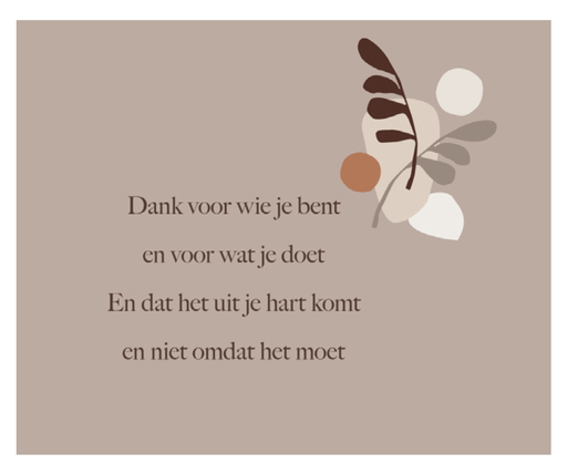 [EL1001] Dank voor wie je bent