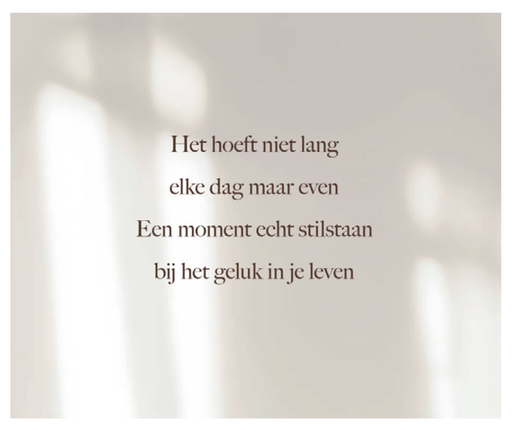 [EL1015] Het hoeft niet lang, elke dag maar even