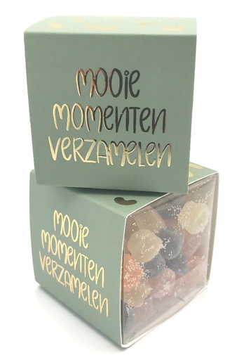 [AD014A] doosje gevuld met 120 gr Mooie momenten verzamelen