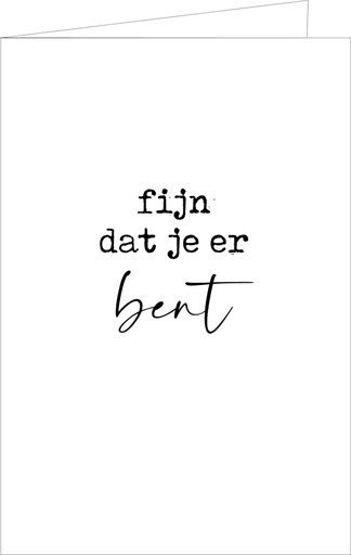 [M056] Fijn dat je er bent !