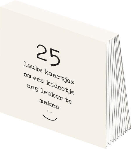 [KKBLOC007] 25 leuke kaartjes om een kado nog leuker te maken