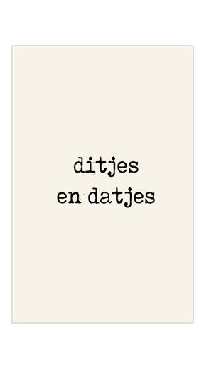 [NQ089] Ditjes en datjes