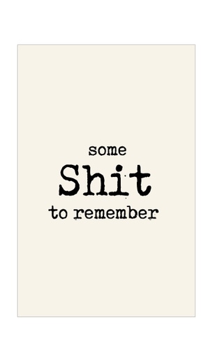 [NQ086] Some shit to remember