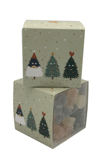 [ADK010 A] Doosje gevuld Blanco kerstbomen