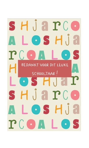 [NQE096] Bedankt voor dit leuke schooljaar
